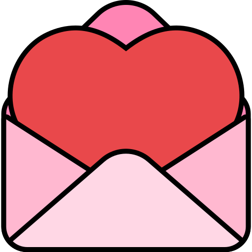 carta de amor icono gratis