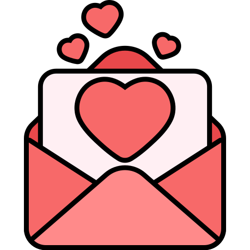 carta de amor icono gratis