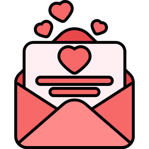 carta de amor icono gratis