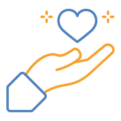 dar corazón icono gratis