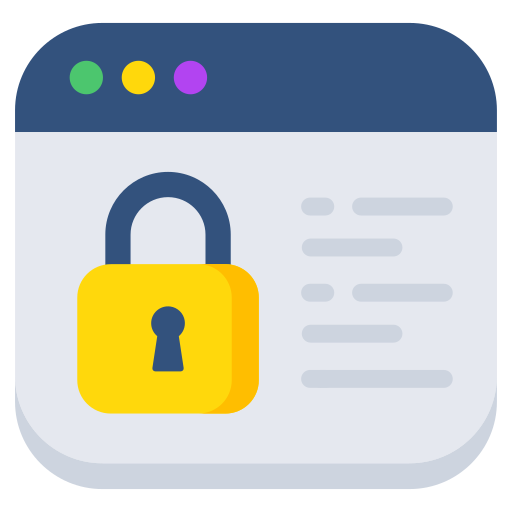 seguridad web icono gratis