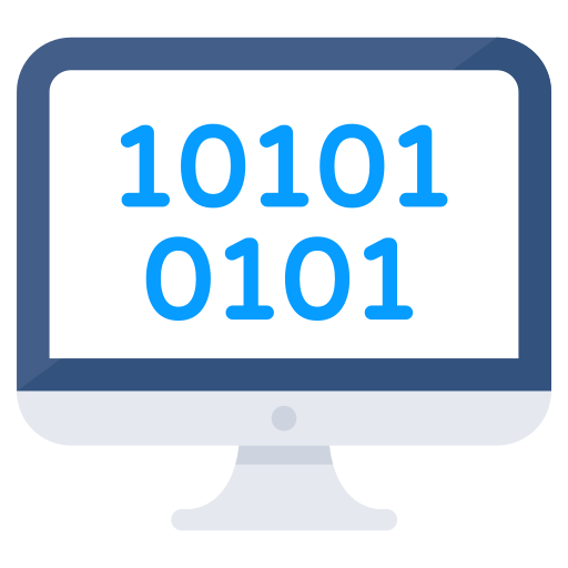 código binario icono gratis
