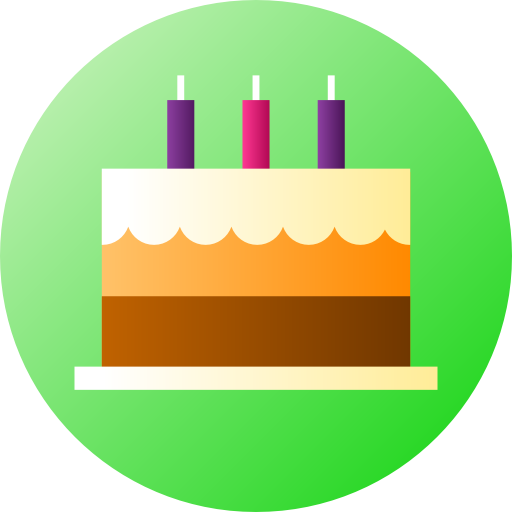 pastel de cumpleaños icono gratis