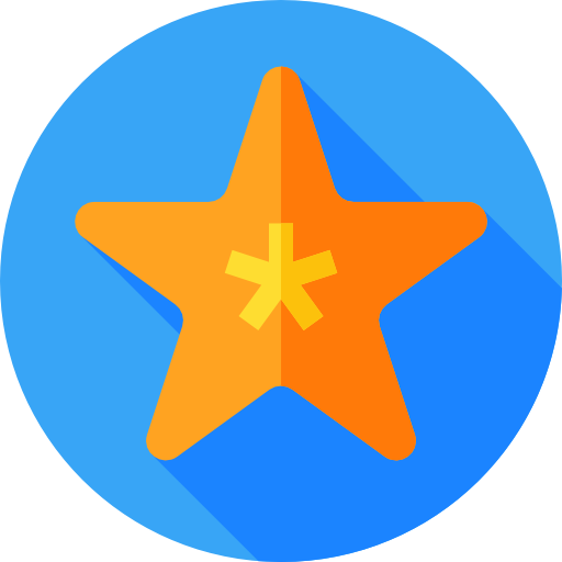 Starfish Flat Circular Flat icon