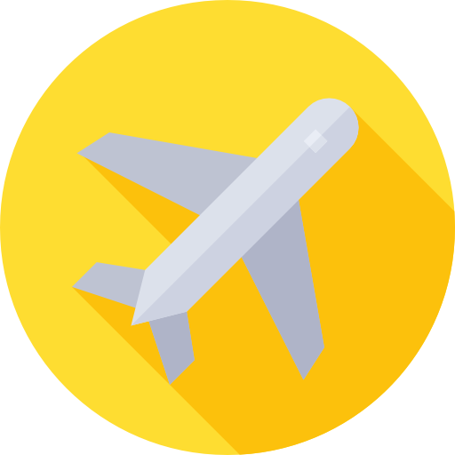 Airplane Flat Circular Flat icon