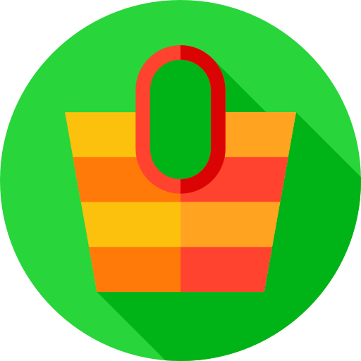 Beach bag Flat Circular Flat icon