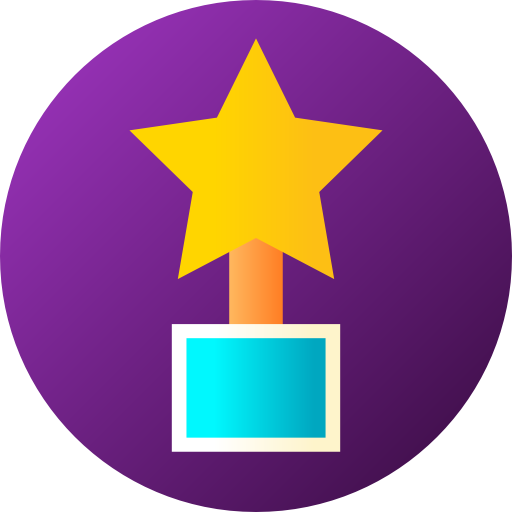 Trophy Flat Circular Gradient icon