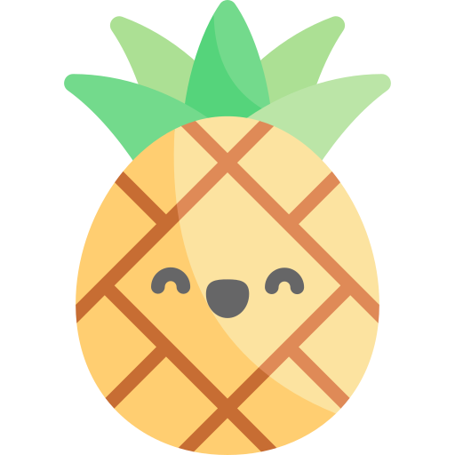 Pineapple Kawaii Flat icon