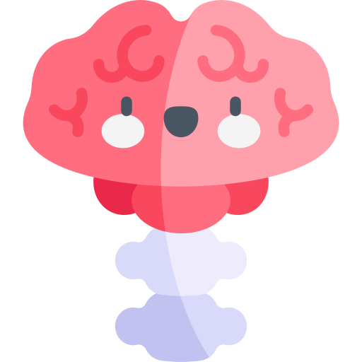 Brain Kawaii Flat icon