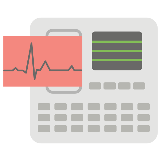 ECG monitor Generic color fill icon