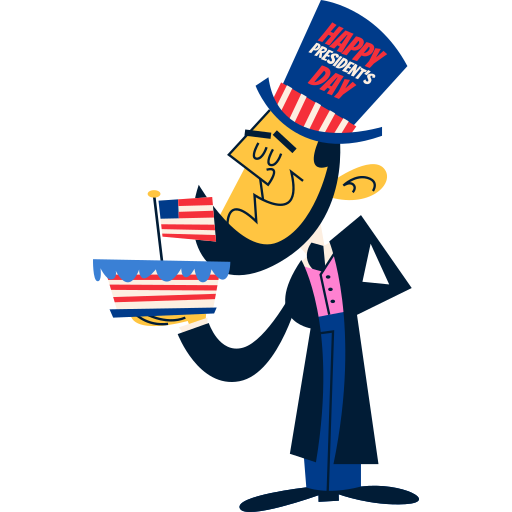 Presidents day free sticker