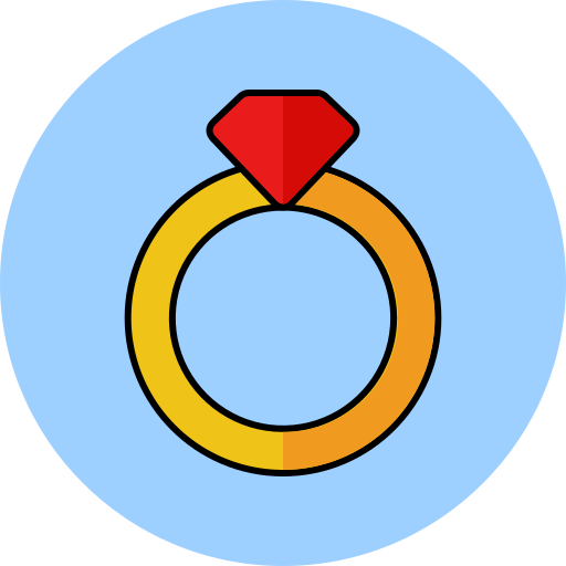 anillo de compromiso icono gratis