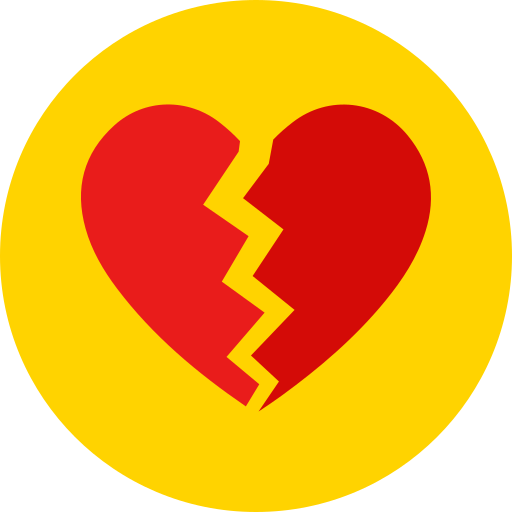 Broken heart free icon Broken heart free icon