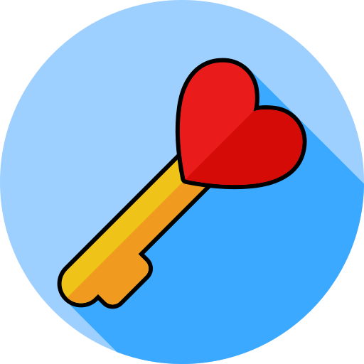 llave de amor icono gratis