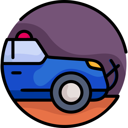 coche de policía icono gratis