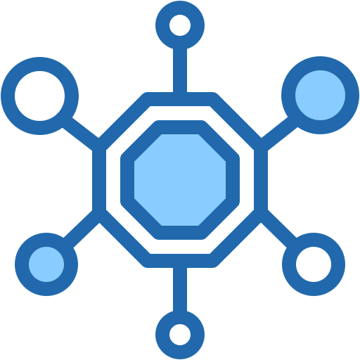 Molecule Generic color lineal-color icon