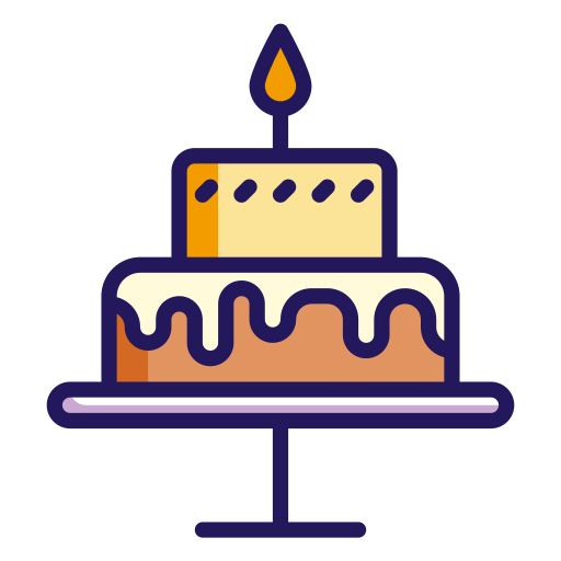 pastel de cumpleaños icono gratis