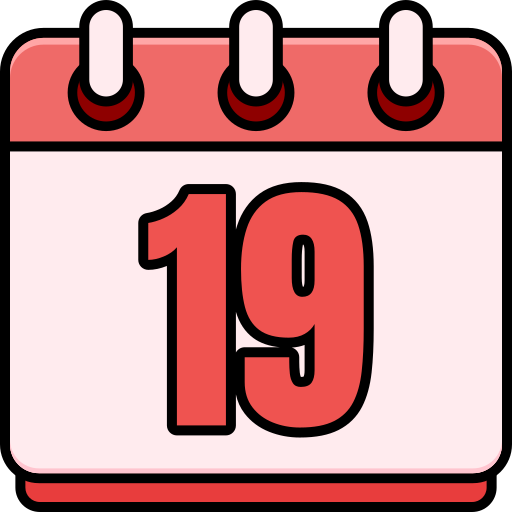 número 19 icono gratis