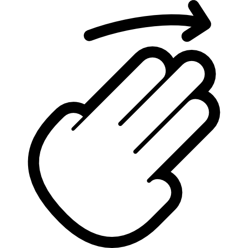 deslizar hacia la derecha icono gratis