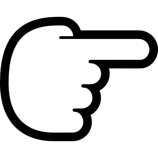 Apuntar a la derecha - Iconos gratis de gestos