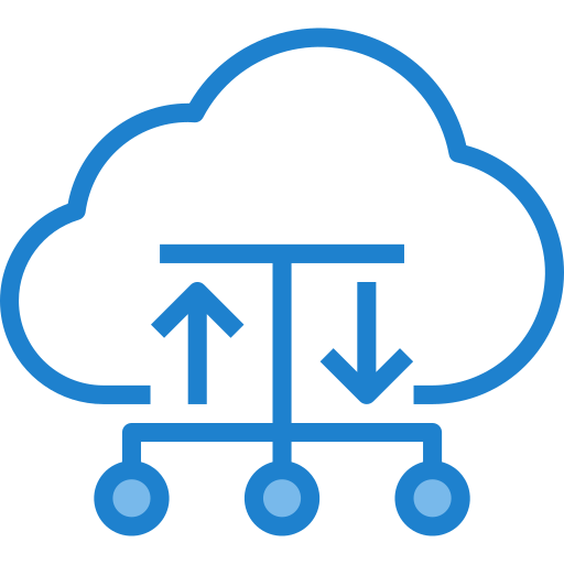 Cloud computing itim2101 Blue icon