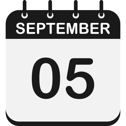 5 de septiembre icono gratis