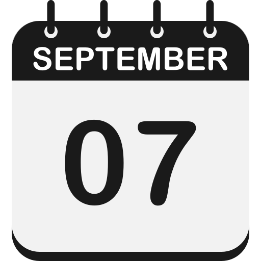 7 septembre Icône gratuit 7 septembre Icône gratuit