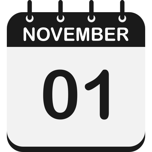 November 1 free icon