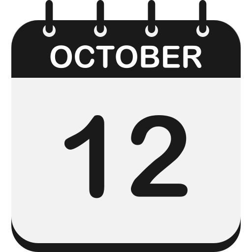 octubre 12 icono gratis