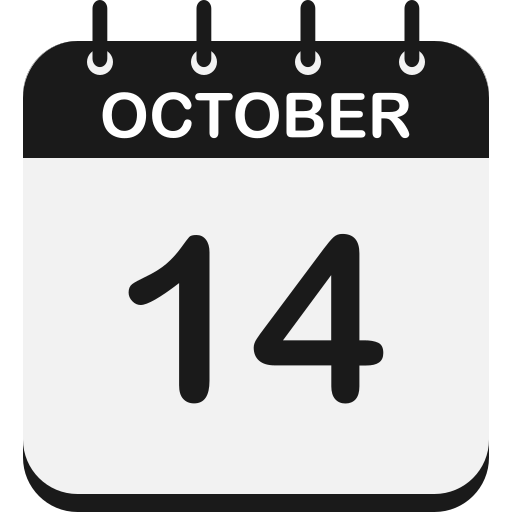 14 de octubre icono gratis