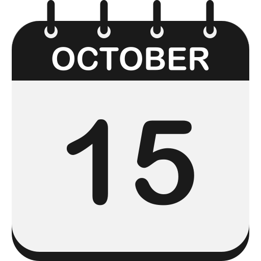 15 de octubre icono gratis