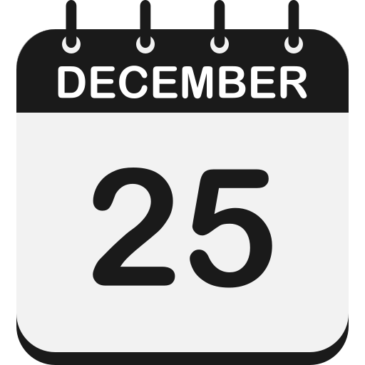 25 de diciembre icono gratis