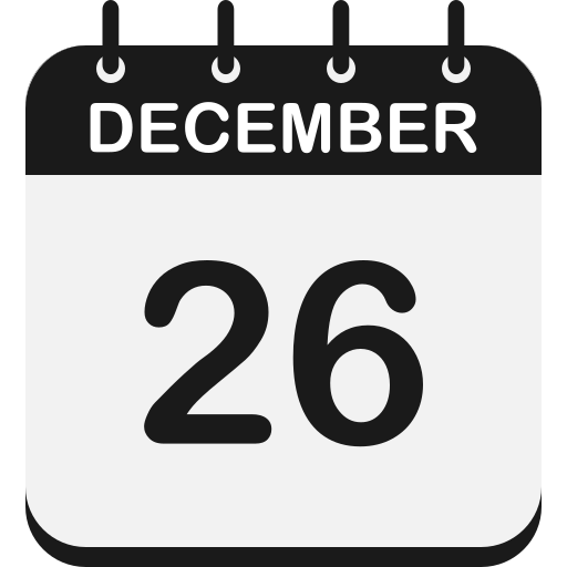 26 de diciembre icono gratis