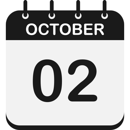 2 de octubre icono gratis