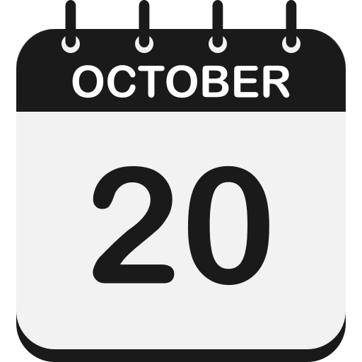 20 de octubre icono gratis