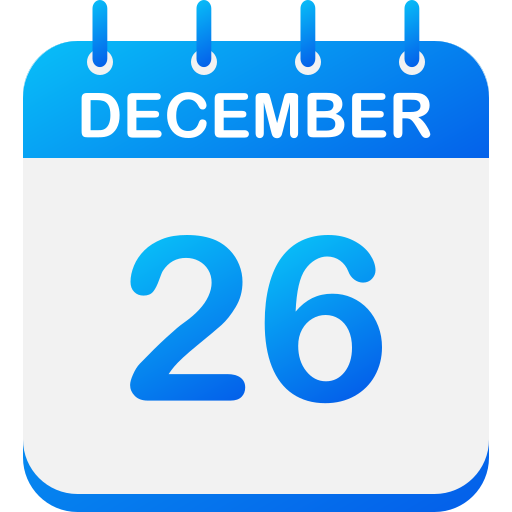 26 de diciembre icono gratis