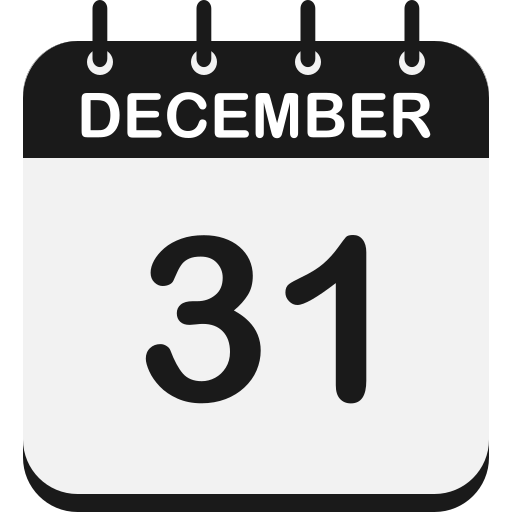 31 de diciembre icono gratis