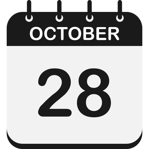 28 de octubre icono gratis