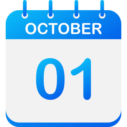 1 de octubre icono gratis