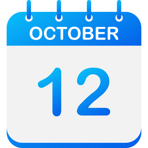 octubre 12 icono gratis