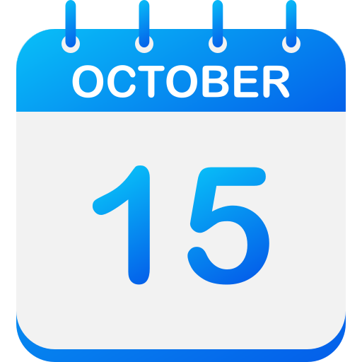 15 de octubre icono gratis