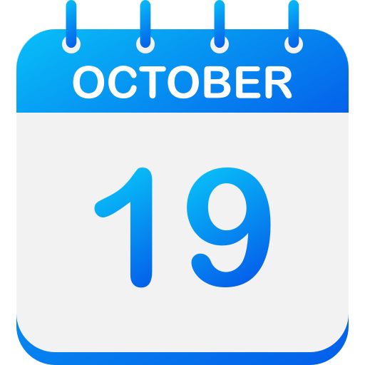 19 de octubre icono gratis