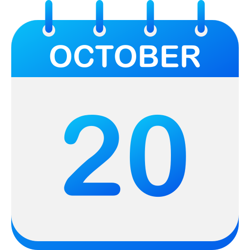 20 de octubre icono gratis