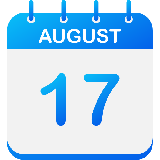 17 de agosto icono gratis