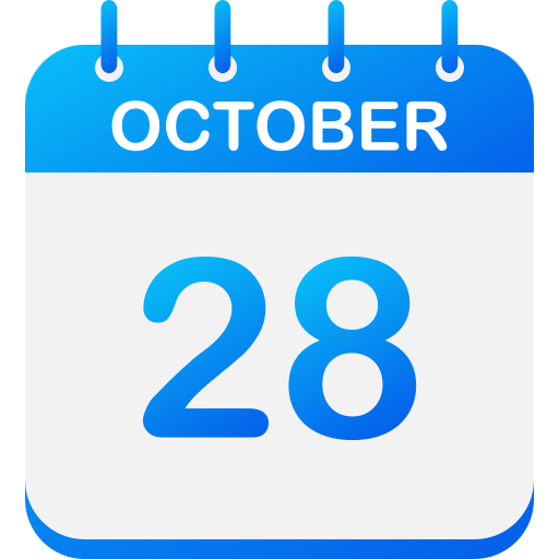 28 de octubre icono gratis