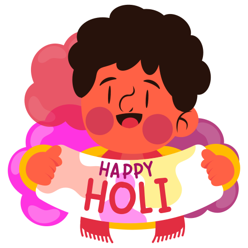 Holi free sticker