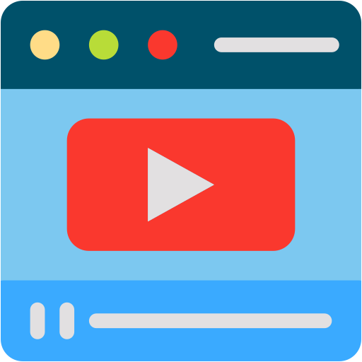 Video Video Player Web Website Blue and Red Download and Buy Now