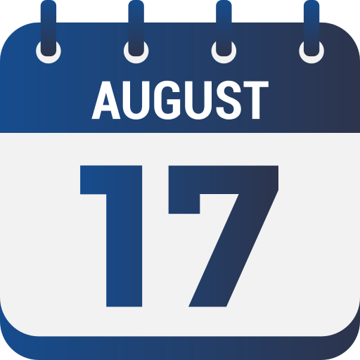 17 de agosto icono gratis