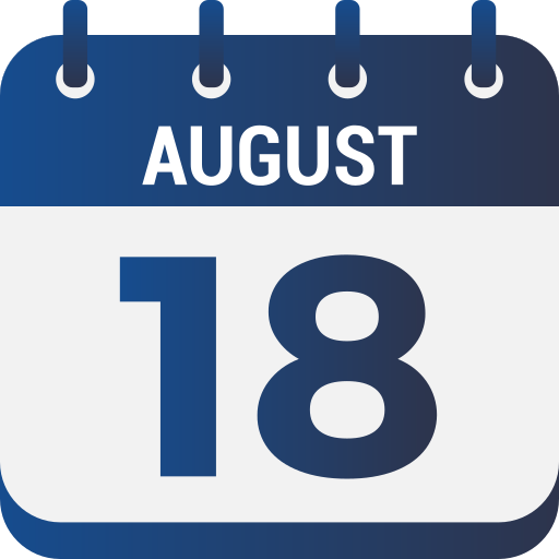 August 18 Generic gradient fill icon