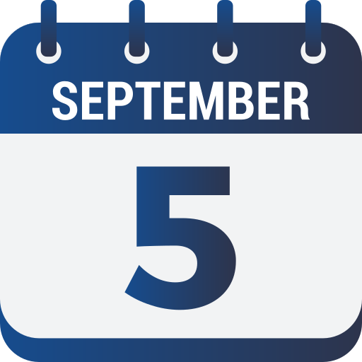 5 de septiembre icono gratis